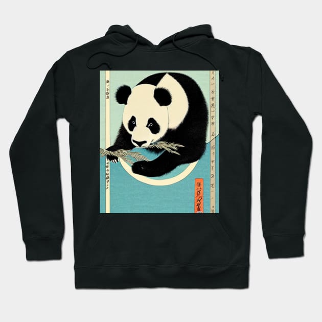 vintage ukiyo-e panda paintings Hoodie by rock-052@hotmail.com